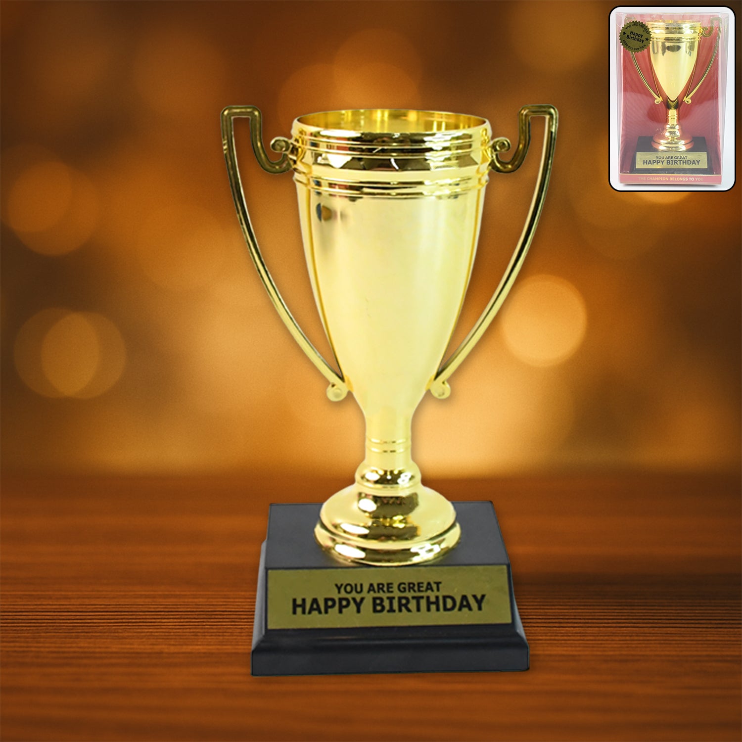 Golden Birthday Trophy  You Are Great Happy Birthday Plastic Award With Base Golden Birthday Trophy  You Are Great Happy Birthday Plastic Award With Base